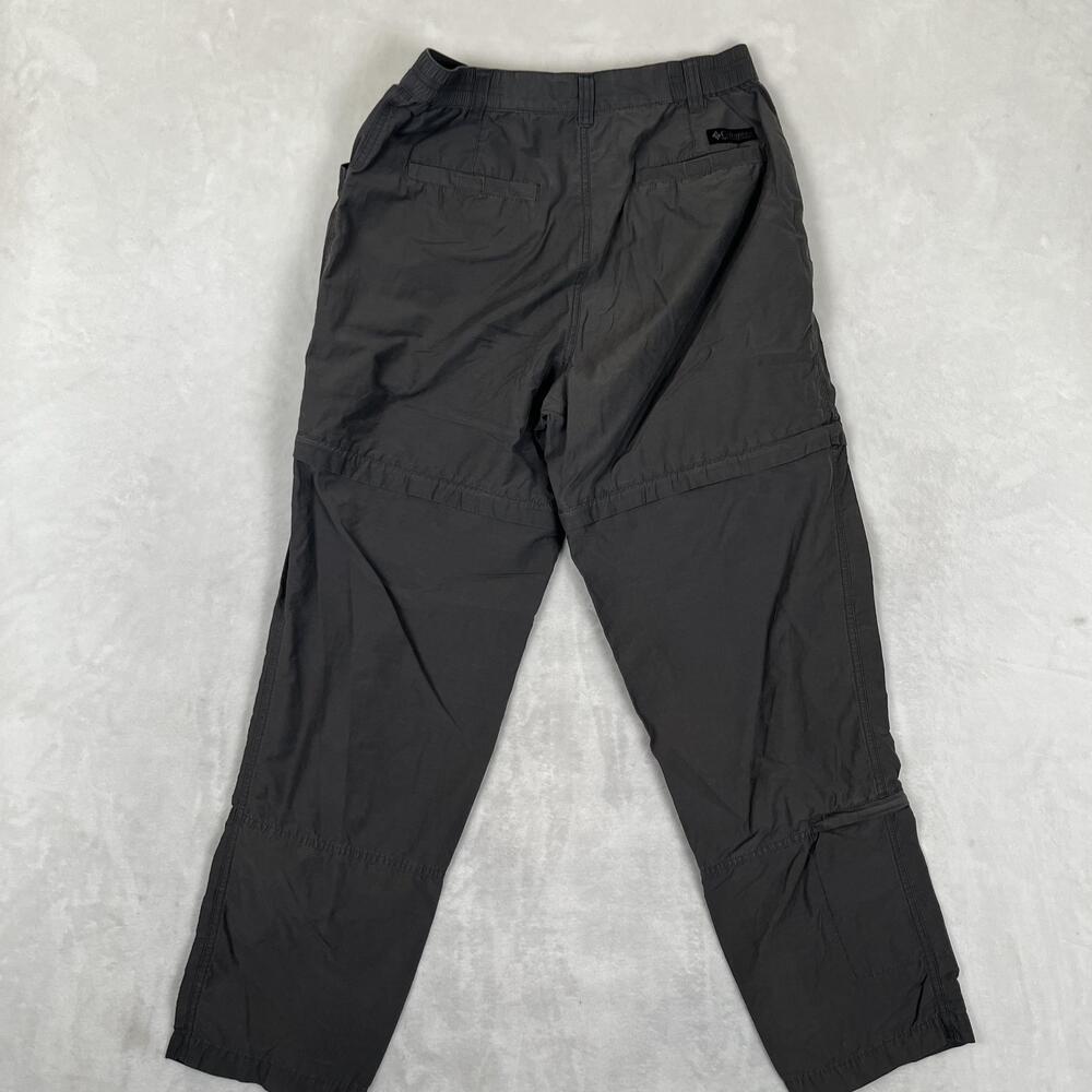 Vintage Columbia Convertible Pants Womens 12 Gray Hiking Outdoor Travel Zip Off - Picture 7 of 9